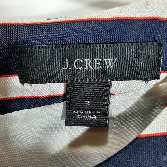 J. Crew navy stripe silk dress 2 - Picture 4 of 13